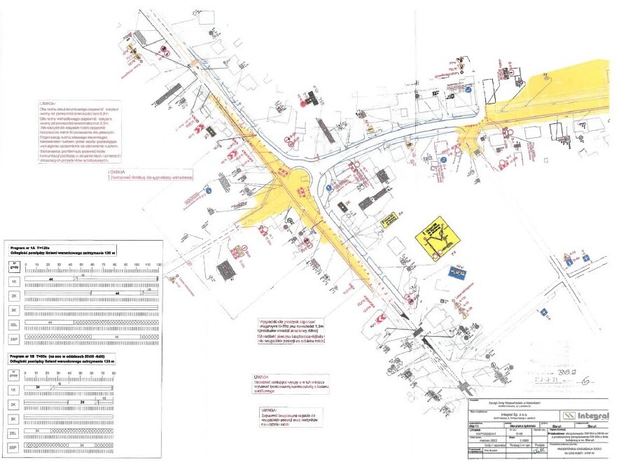 Mapa przedstawiająca rozwiązanie dot. planowanej zmiany organizacji ruchu.